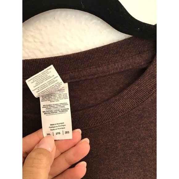 GILDAN- MENS BROWN FRONT GRAPHIC SHORT SLEEVE COTTON T-SHIRT SIZE 2XL - Picture 4 of 7